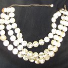 Avon triple strand coin shaped links gold tone 18"