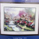 Thomas Kinkade Lamplight Bridge cross stitch kit open but complete Candamar