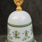 Gorham bell Danbury Mint 3 3/4" tall green band metal top made in USA Gorham bell Danbury Mint 3 3/4" tall green band metal top made in USA