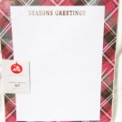 Gartner Christmas note paper plaid border 40 sheet