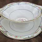 Limoges Haviland France gravy boat & underplate rose border nice