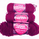 Red Heart Super Saver Claret burgundy 4 ply yarn skeins 19 ounces total Red Heart Super Saver Claret burgundy 4 ply yarn skeins 19 ounces total