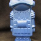 Avon robot liquid soap hand cleaner container full 8 oz vintage blue