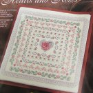 Hearts and Roses cross stitch pattern for pillow top or picture Hearts and Roses cross stitch pattern for pillow top or picture