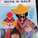 Macrame Guys 'n Gals No. 1 booklet 1968 cheerleader clown scarecrow +