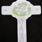 Baby Christening Jesus Loves Me Christian cross Roman porcelain Betty Chaisson