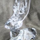 Silvertri crystal deer reclining mouth blown paperweight figurine MIB 6 3/4"