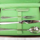Sheffield Gentry cheese knife spoon fork set of 4 stainless utensils in box