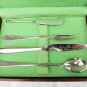 Sheffield Gentry cheese knife spoon fork set of 4 stainless utensils in box
