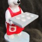 Coco Cola bear Carrying Tray Christmas Cookies figurine & box 4.5" ceramic 1997