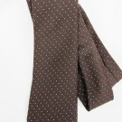 Pirelli man's tie brown with white polka dots 3 1/4" wide 54" long NY Paris London