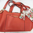 Steve Madden cross body purse rose with black trim & scarf