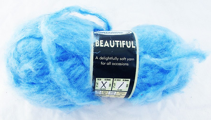 JoAnn Sensations Beautiful yarn light blue soft acrylic nylon skein