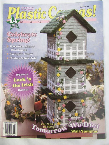 Plastic Canvas 3 tier birdhouse pattern only needlepoint design