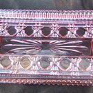 Indiana pink depression glass vanity relish perfurme tray Windsor 8 1/4x4 3/4"