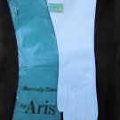 Aris white 3/4 length cotton faux suede gloves size 6 1/2 NWT vintage Aris white 3/4 length cotton faux suede gloves size 6 1/2 NWT vintage