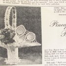 Vintage Pineapple Crochet Basket pattern only Women's Household