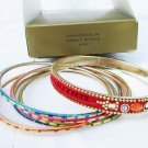Avon multi color bangle bundle 6 bracelets Large new in box