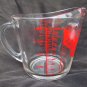 Anchor Hocking 4 cup measuring pitcher glass Oven Originals