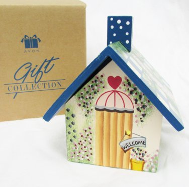 Avon Cottage Box tea house wood new in box