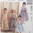 McCall 8071 girl sun jumper dress & blouse sizes 2 3 4 UNCUT pattern