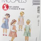 McCall 8287 girl jumper dress sizes 2 3 4 UNCUT pattern