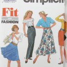 Simplicity 7333 Misses slim & full skirt UNCUT pattern sizes 16 18 20 22