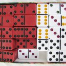 Dominoes 25 red with black dots & 22 white color dots 1x2" plastic extra pieces Dominoes 25 red with black dots & 22 white color dots 1x2" plastic extra pieces