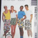 McCall 5982 boxer shorts Men Boys size 42 & 44 Uncut pattern in 3 lengths