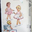 McCall 2185 toddler dress apron panties size 1 vintage pattern part cut