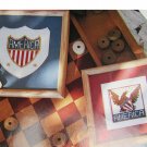 American Eagle and Flag shield cross stitch designs Country Stitch 1990 pattern American Eagle and Flag shield cross stitch designs Country Stitch 1990 pattern