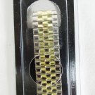 Stainless steel expandable man watch band new 5/8" wide gold/silver look Stainless steel expandable man watch band new 5/8" wide gold/silver look