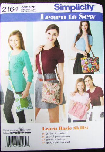 Simplicity 2164 shoulder tote handbag pattern uncut