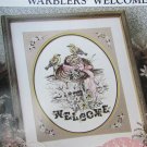 Stoney Creek cross stitch pattern Warblers' Welcome birds on hat fence