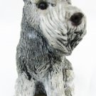 Stone Critter Little Schnauzer dog # 033 figurine with sticker miniature