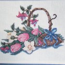 Spring Bouquet cross stitch pattern flowers in a basket Spring Bouquet cross stitch pattern flowers in a basket