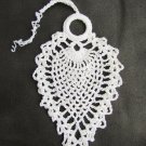 Crochet shade curtain pulls vintage pineapple design set of two creamy white
