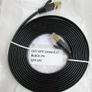 Ethernet internet cable CAT7 black 3M flat cord