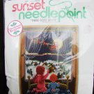 Sunset needlepoint kit There Goes Santa #6075 sealed new Sunset needlepoint kit There Goes Santa #6075 sealed new