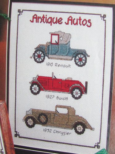Cross stitch Antique Autos pattern from Cross Quick