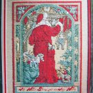 Cross Stitch pattern Santa Goes Straight to His Work hanging stockings