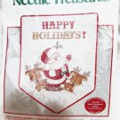 Needle Treasures Happy Holidays banner cross stitch kit Santa & Reindeer