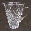 Waterford Alana crystal footed pitcher 7 3/4" cross hatch pattern nice marked
