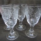 4 Princess House Fantasia ice tea wine glasses new in box 7" clear crystal 4 Princess House Fantasia ice tea wine glasses new in box 7" clear crystal