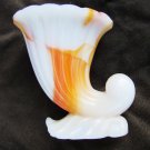 Cornucopia toothpick burnt orange Vogue Merc Co NYC slag glass 3"