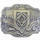 Man's belt buckle Right to Bear Arms 2nd Amendment Square Circle Sportsman Club