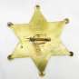 Brass pin Sheriff star Forget the Bull* No Discount vintage novelty