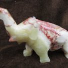 Marble alabaster carved onyx elephant trunk up 3 1/2" vintage