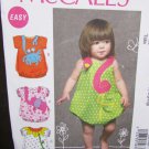McCall M6726 toddler infant rompers Uncut pattern sizes NB S M L XL