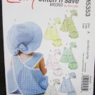 McCall M5353 baby toddler dress panties hat pattern uncut sizes S M L XL
